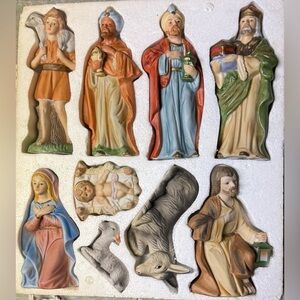 Vintage HOME INTERIORS 9 Piece Nativity Set